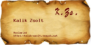 Kalik Zsolt névjegykártya